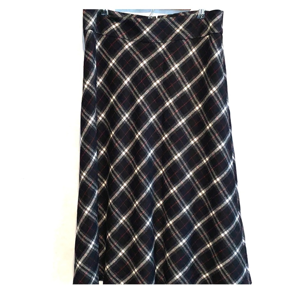 Talbots plaid flannel long skirt SZ 14